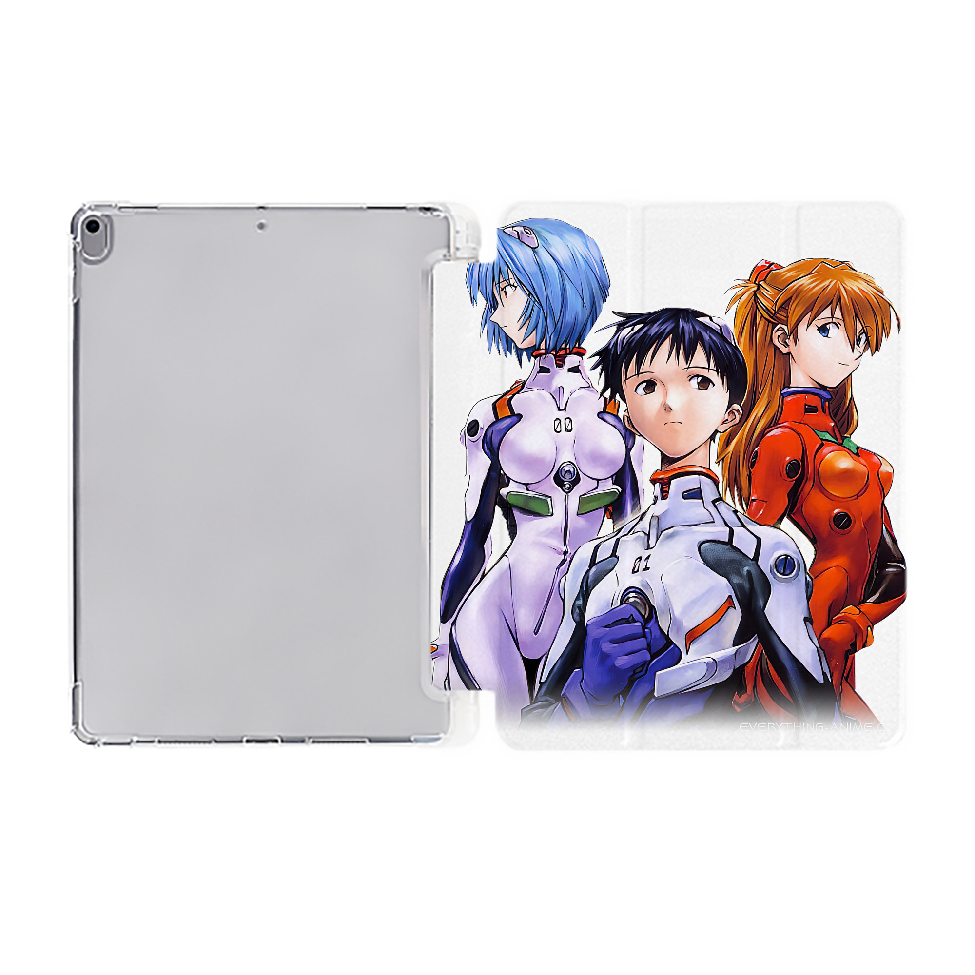 （画像用） EVA 新世紀エヴァンゲリオン IPad ケース ペン収納付き 三つ折りスタンド PUレザー×シリコン 対応機種9.5/10.5/10.9インチ